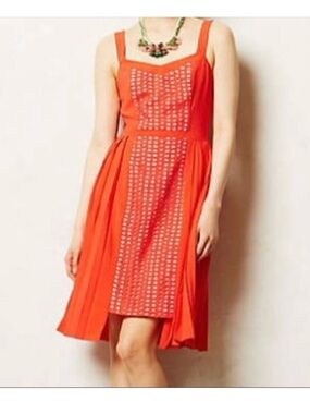 Anthropologie | Vessel by Timo Weiland Neria Dress Size 4 Red/Orange Eyelet